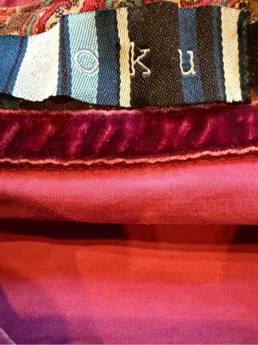 Embroidered Toku Magenta Button-Up Shirt - Picture 7 of 12